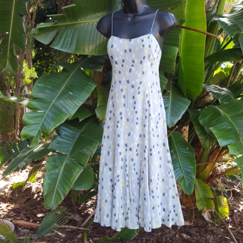 Backless silk tea dress